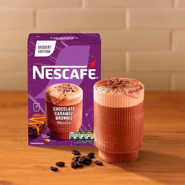 Nescafe Gold Frothy Coffee Chocolate Caramel Brownie Iced 7 sachets   6 x 149g GOODS M&S   