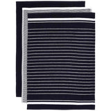 M&S Collection Set of 3 Cotton Rich Kitchen Towels One Size Dark Grey   3 per pack GOODS M&S   