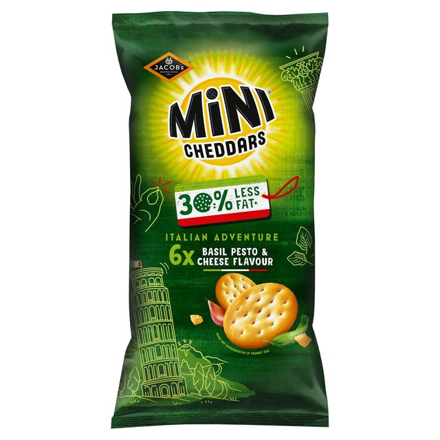 Mini Cheddars Nibblies Cheese & Pesto Multipack Snacks   6 x 17g