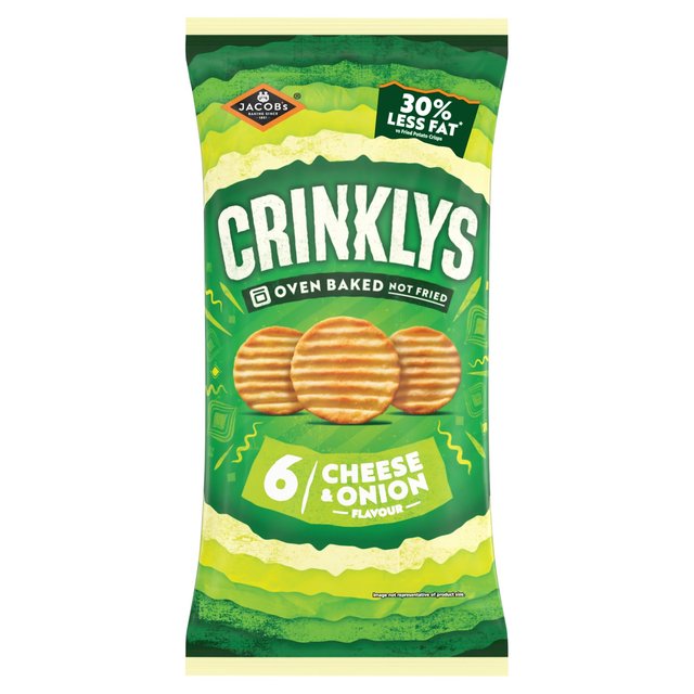 Jacob's Crinklys Cheese & Onion Multipack Snacks   6 per pack GOODS M&S   