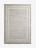 Bobble border rug in natural tones, imported from the UK
