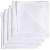 M&S White Cotton with Linen Napkins   4 per pack GOODS M&S   