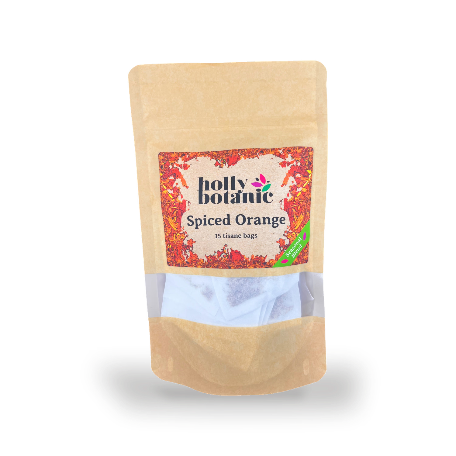 Holly Botanic spiced orange tisane 15 tea bags - British product