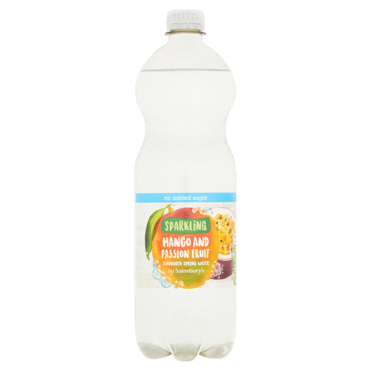 Sainsbury's Sparkling Flavoured Water, Mango & Passionfruit 1L Flavoured & vitamin water Sainsburys   