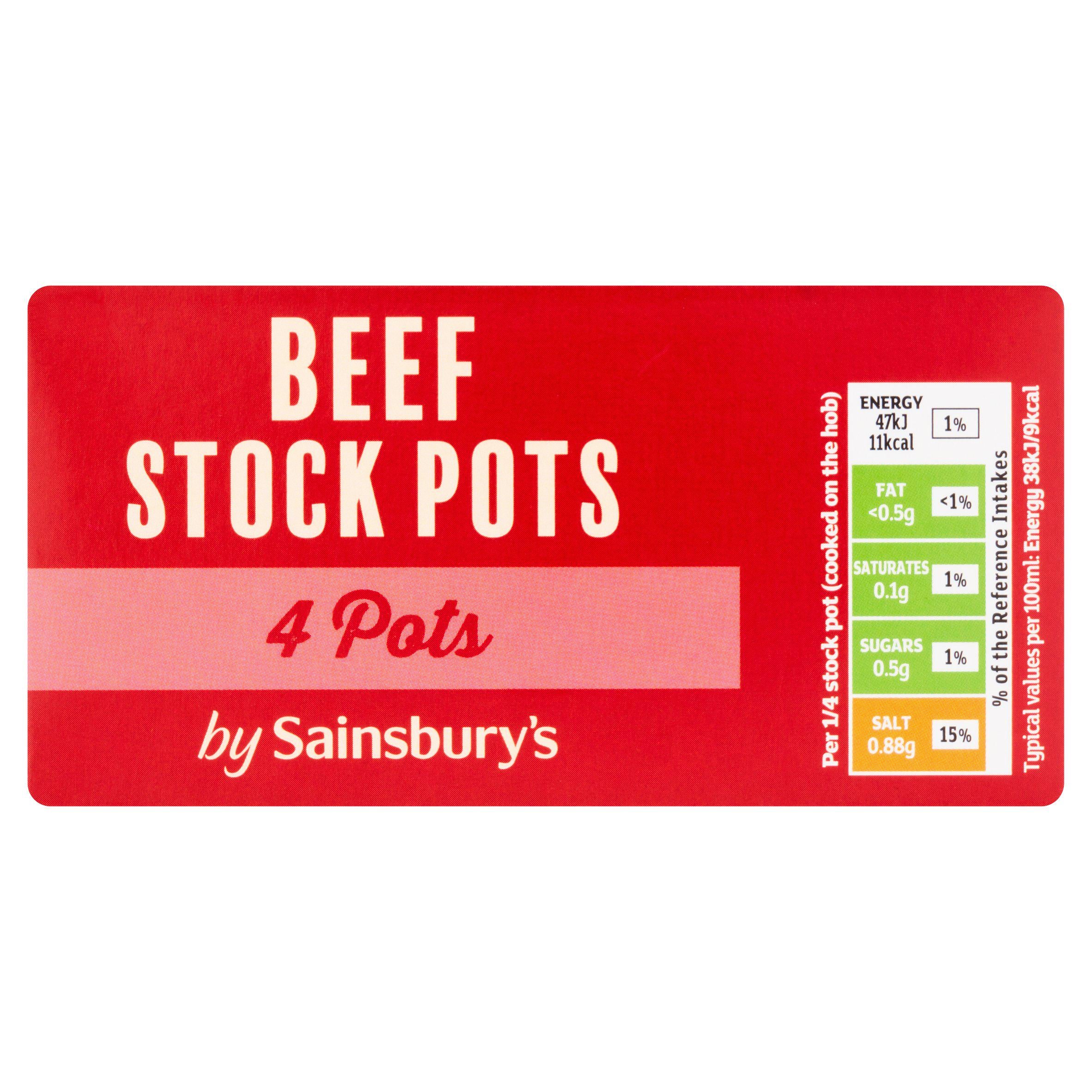 Sainsbury's Beef Stock Pots x4 112g GOODS Sainsburys   