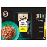 Sheba Fine Flakes Cat Food Pouches Poultry in Jelly 12 x 85g Cat pouches & trays Sainsburys   