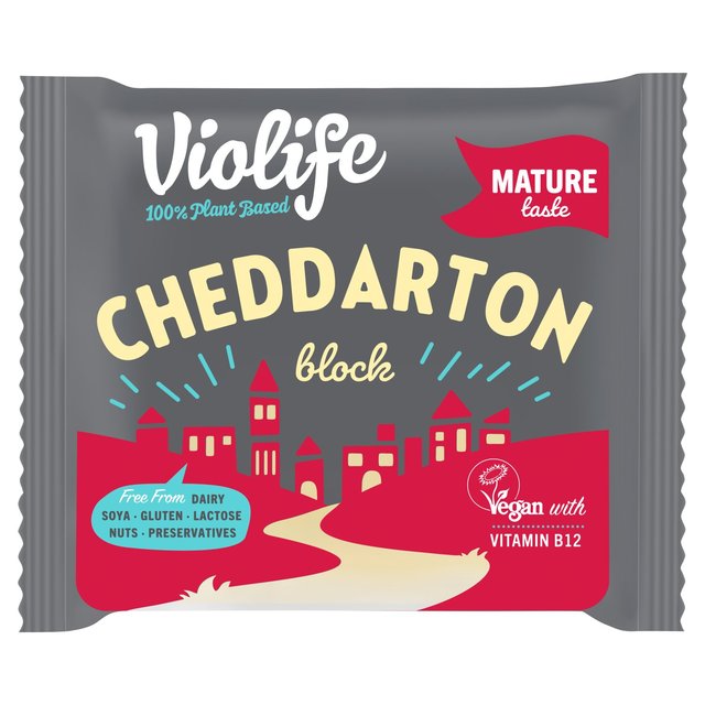 Violife Cheddarton Block Cheddar Cheese Alternative   200g GOODS M&S   