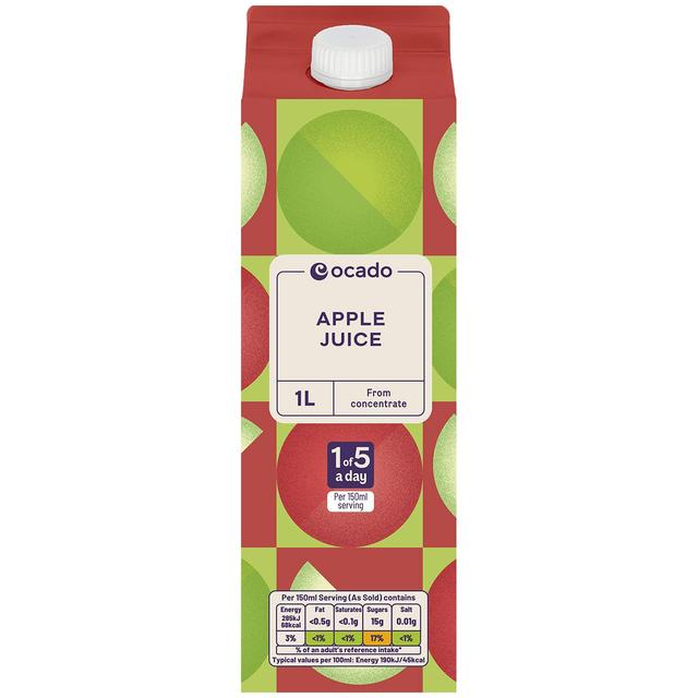 Ocado Apple Juice From Concentrate   1L