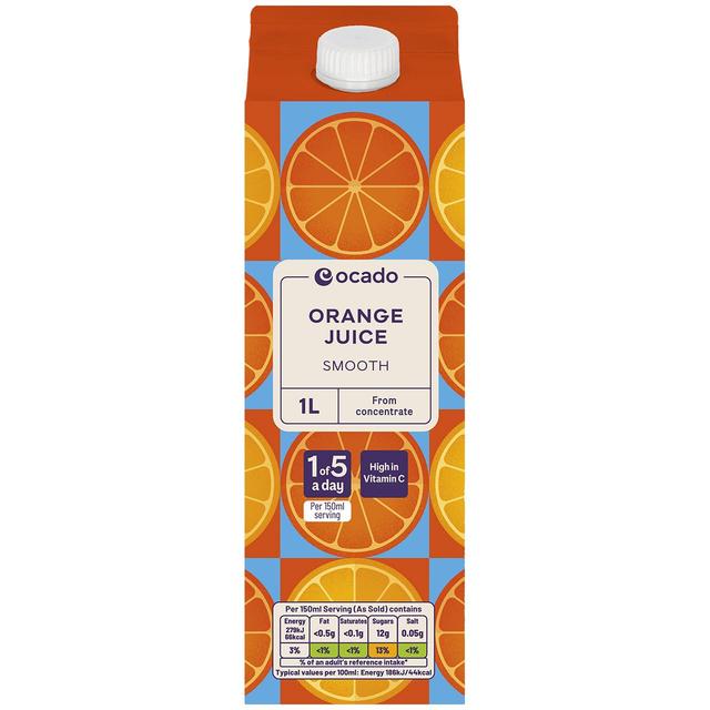 Ocado Orange Juice Smooth From Concentrate   1L GOODS M&S   