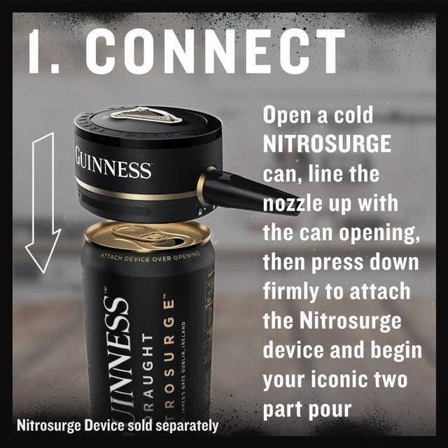 Guinness Draught Nitrosurge Cans (Requires Nitrosurge Device)   4 x 558ml GOODS M&S   