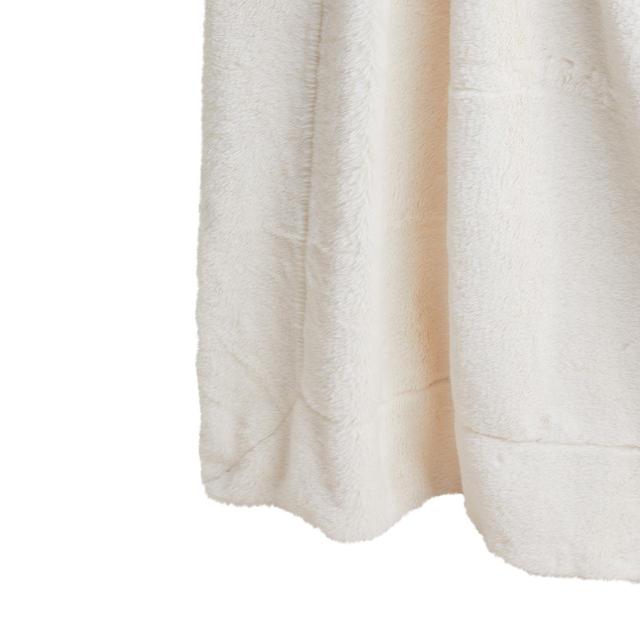 M&S Supersoft Faux Fur Throw Medium Cream GOODS M&S   