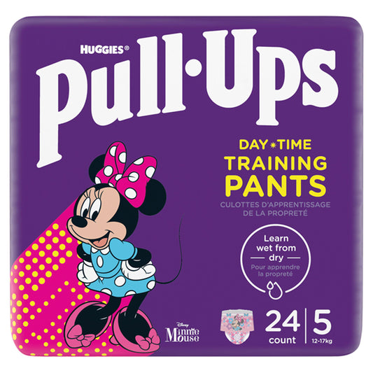 Huggies Pull Ups Explorers Girls Day Time Nappy Pants Age 1.5-3 Years Nappies Size 5, 12-17 kg x24