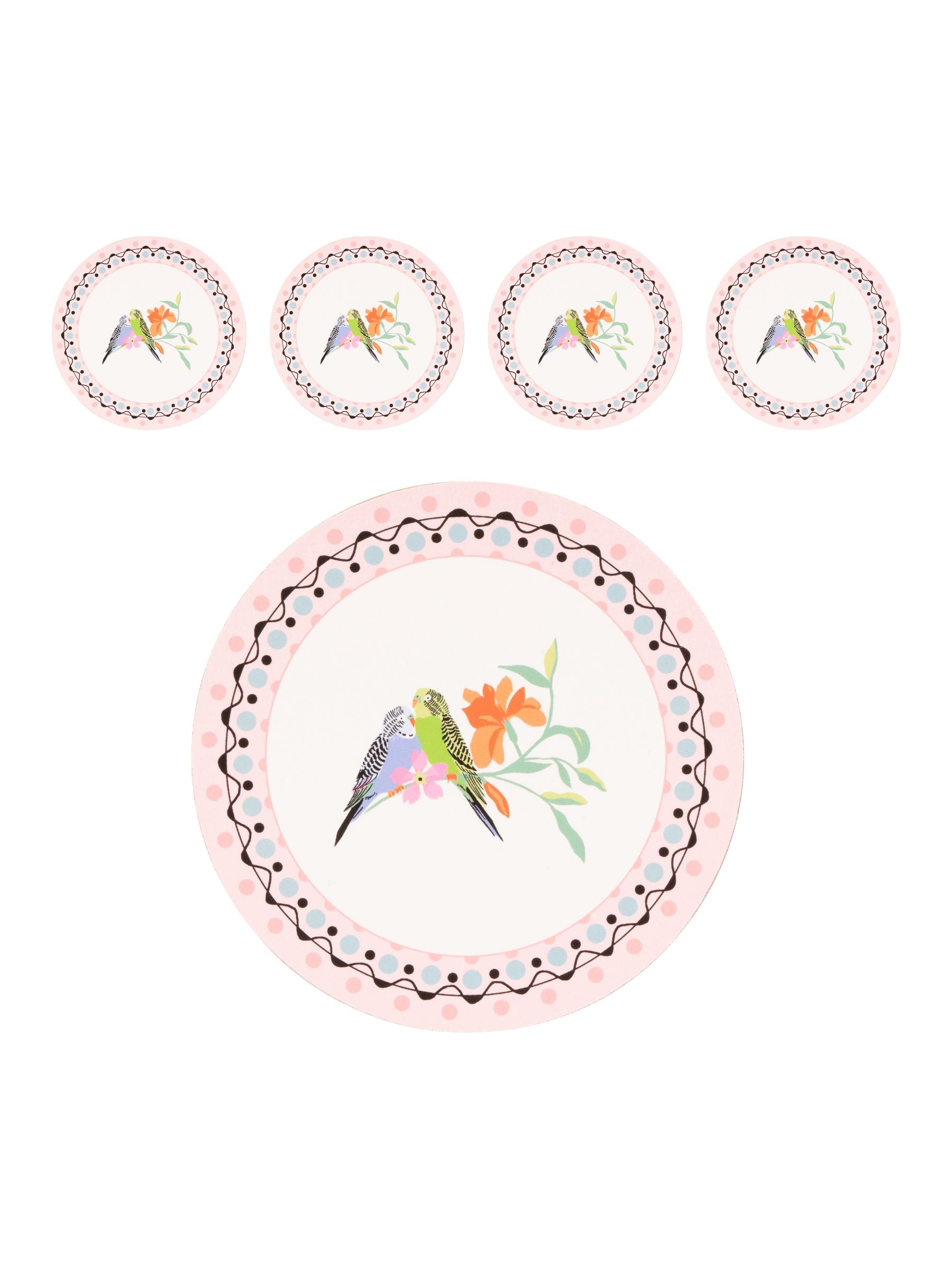 Cath Kidston cream round placemats and coasters set of 4 - British product