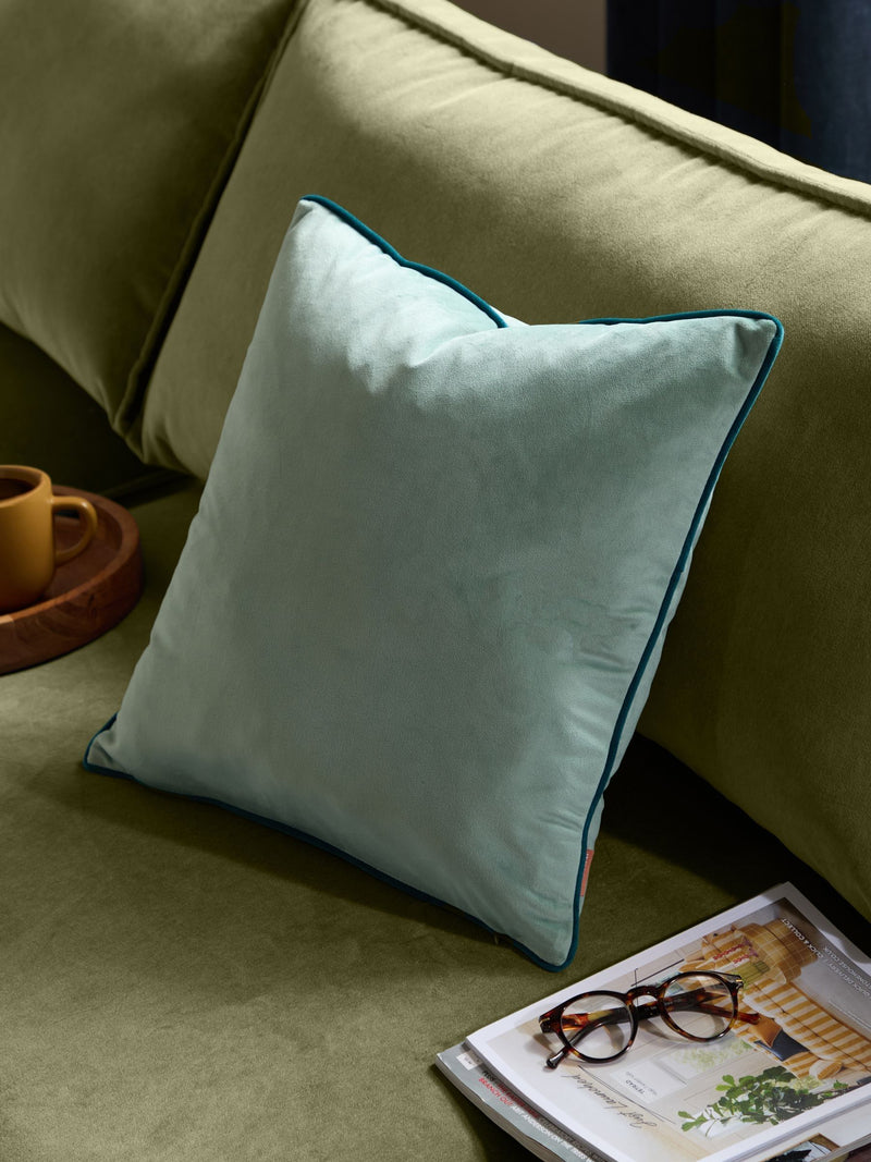 Furn Mineral/Teal Meridian Velvet 45 x 45cm Cushion Cover