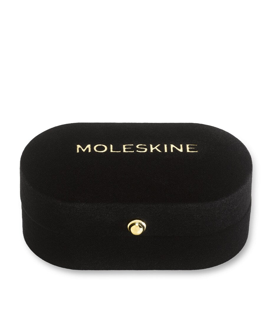Moleskine gold-plated R notebook charm, imported from the UK