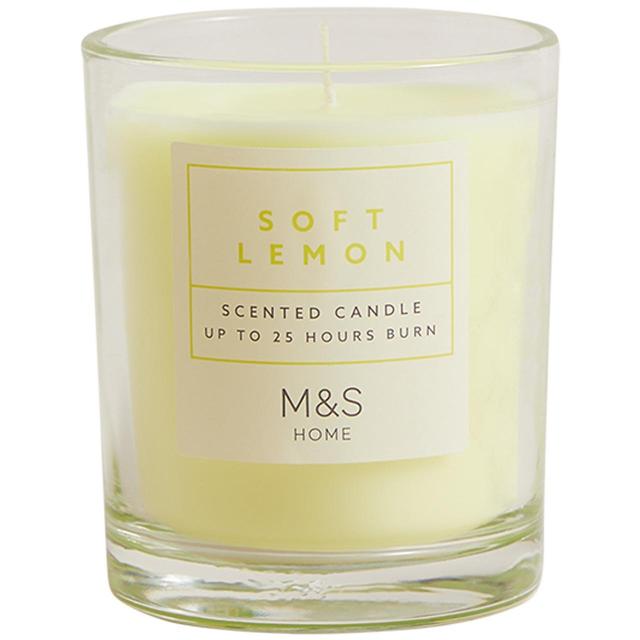 M&S Collection Soft Lemon Scented Candle Yellow GOODS M&S   