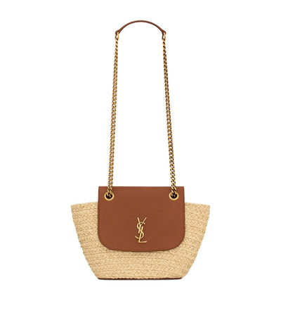 Harrods Saint Laurent Mini Raffia Panier Shoulder Bag- Buy online at McGrocer