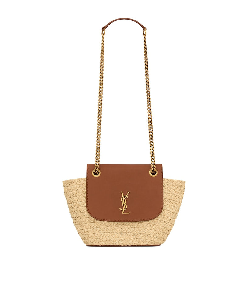 Saint Laurent Mini Raffia Panier shoulder bag (British brand)