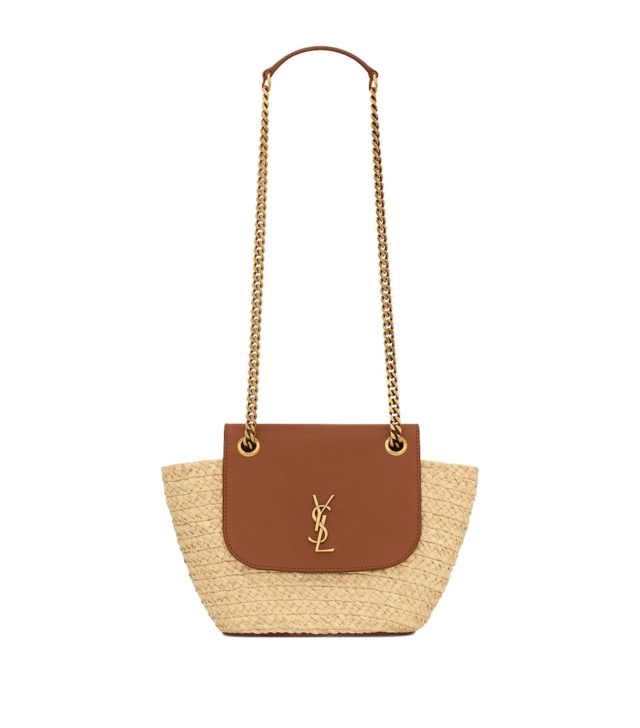 Saint Laurent Mini Raffia Panier shoulder bag (British brand)