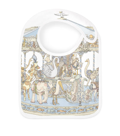 Harrods Atelier Choux Organic Cotton Carousel Print Bib- Buy online at McGrocer