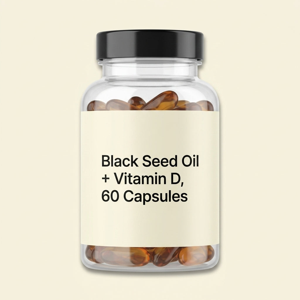 Holland & Barrett Black Seed Oil 60 Capsules, UK version