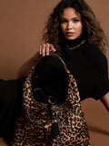 Luella Grey Brown Pandora Suede Hobo Bag