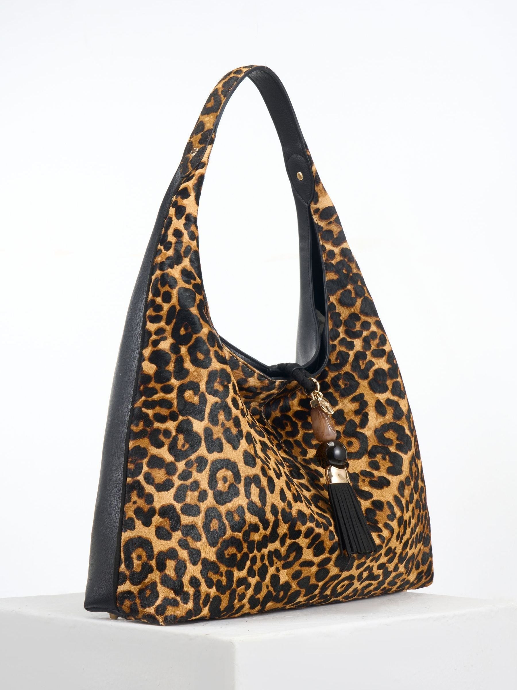 Luella Grey Brown Pandora Suede Hobo Bag