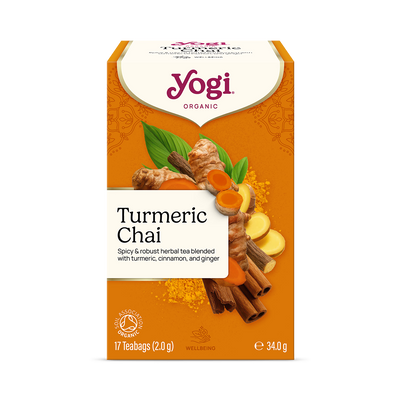 Holland & Barrett Yogi Tea Turmeric Chai 17 Tea Bags- Buy online at McGrocer