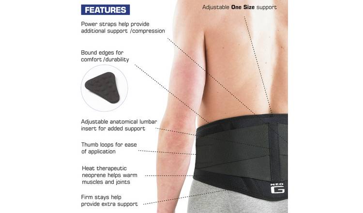 NEO G Back Brace with Power Straps One Size McGrocer