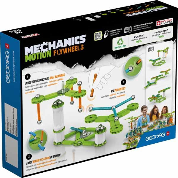 Geomag magnetic flywheels building set 96 pieces, imported from the UK