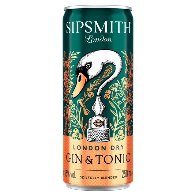 Sipsmith Gin & Tonic 6.5% ABV   250ml