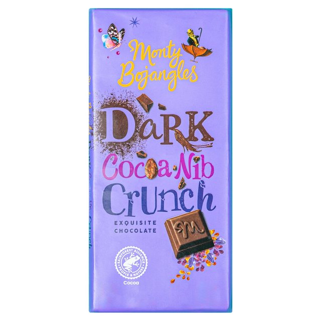 Monty Bojangles Dark Cocoa Nib Crunch Chocolate Bar   150g