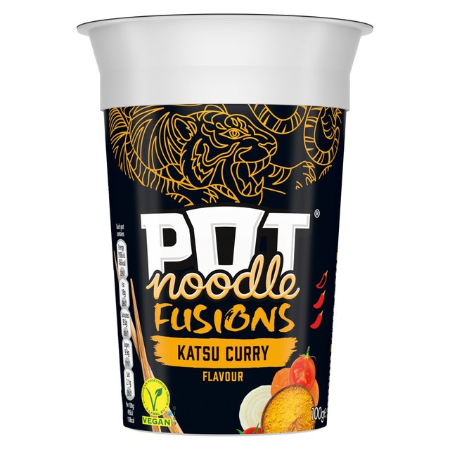 Pot Noodle Fusions Katsu Curry Instant Snack Noodle   100g