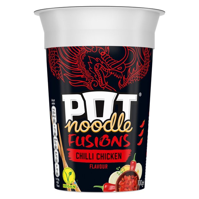 Pot Noodle Fusions Chilli Chicken Instant Snack Noodle   100g GOODS M&S   