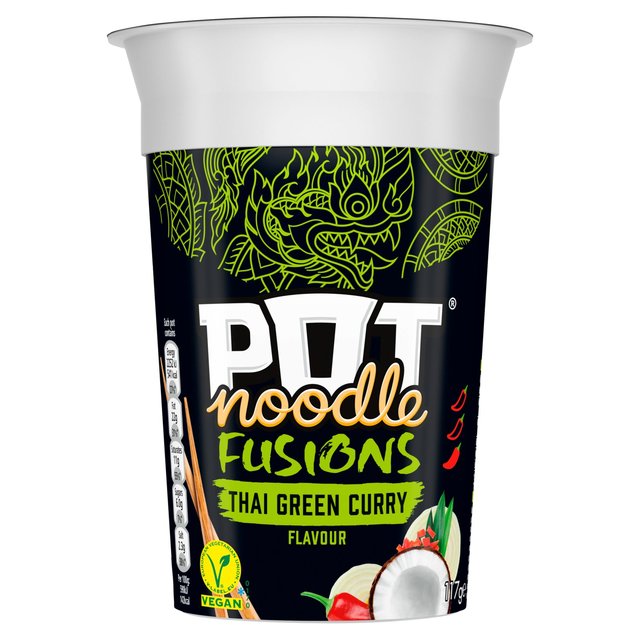 Pot Noodle Fusions Thai Green Curry Instant Snack Noodle   117g