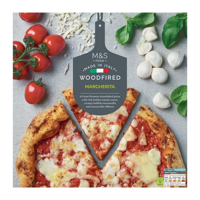 M&S Stonebaked Woodfired Margherita Pizza Frozen   380g