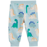 M&S Cotton Dino Jogger 0-3 Years Light Teal GOODS M&S   