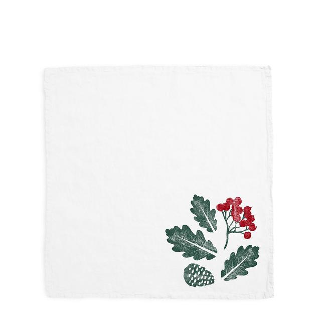 Daylesford Winter Foliage Linen Napkin GOODS M&S   