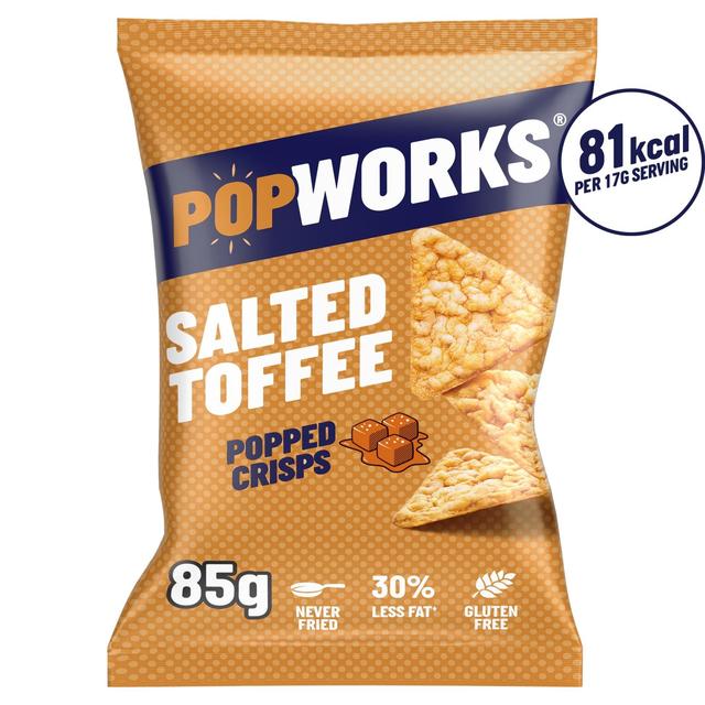 Popworks Salted Toffee Popped Crisps Sharing Bag   85g