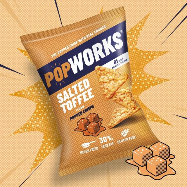 Popworks Salted Toffee Popped Crisps Sharing Bag   85g GOODS M&S   