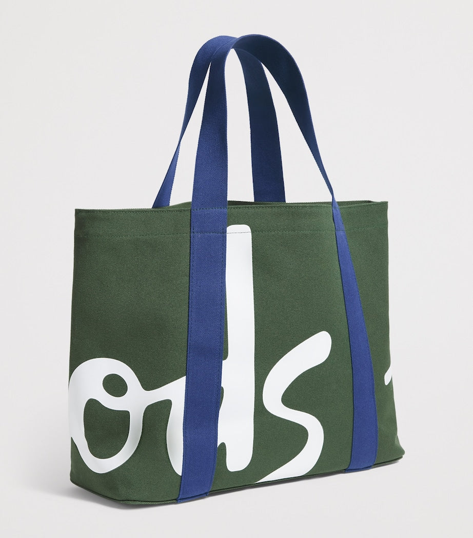 Harrods Medium Cotton Logo Tote Bag