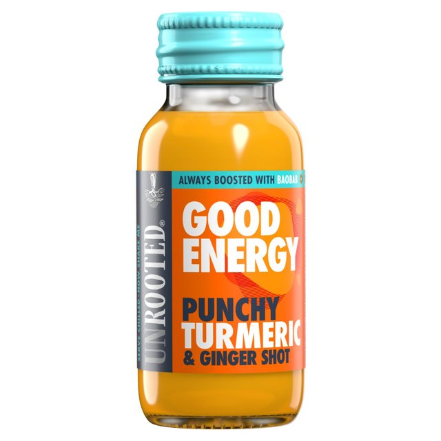 Unrooted Drinks Good Energy Punchy Turmeric & Ginger Single Shot   60ml