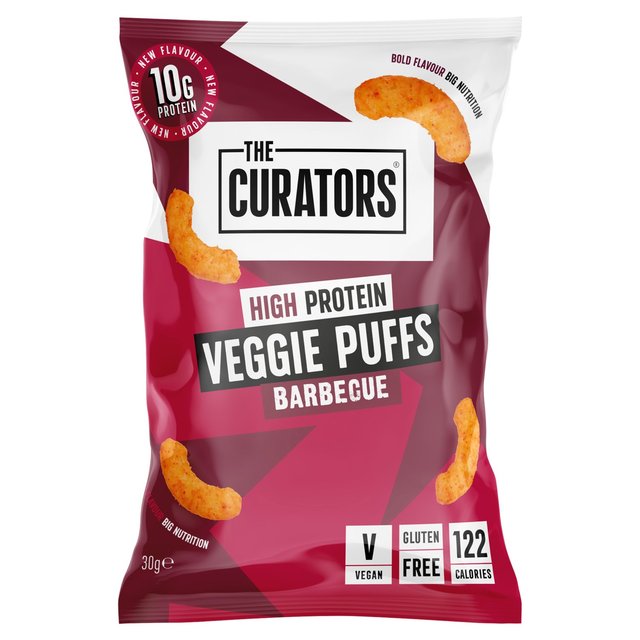 The Curators High Protein BBQ Veggie Puffs   30g GOODS M&S   