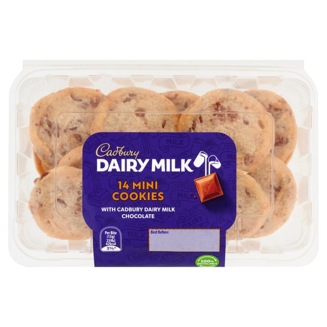 Cadbury Dairy Milk Mini Cookies   14 per pack GOODS M&S   