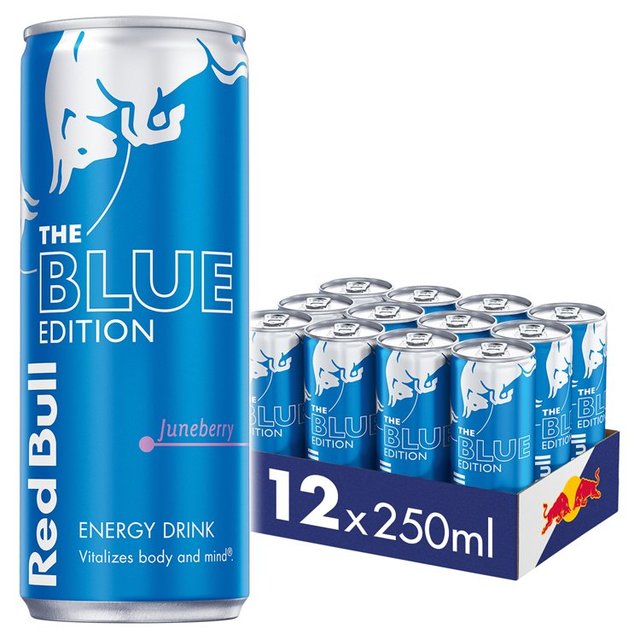 Red Bull Energy Drink Blue Edition Juneberry   12 x 250ml GOODS M&S   