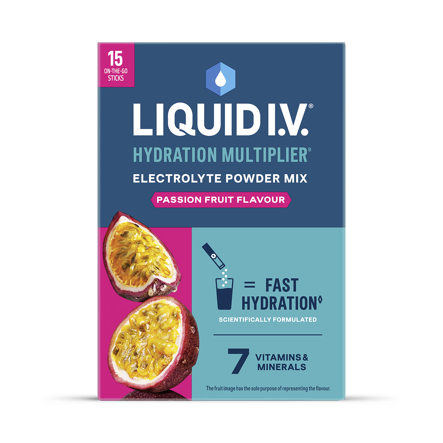Liquid I.V. passion fruit electrolyte powder 15 sachets (British brand)