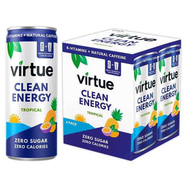 Virtue Clean Energy Tropical   4 x 250ml