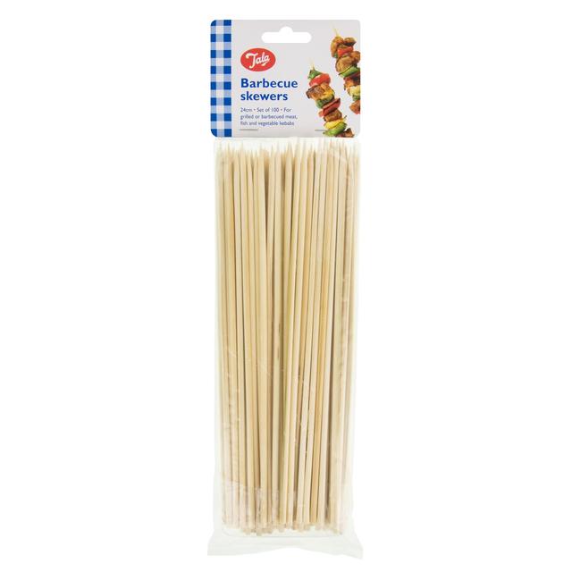 Tala 100 Bamboo Kebab Skewers 25.5cm Long    100 per pack