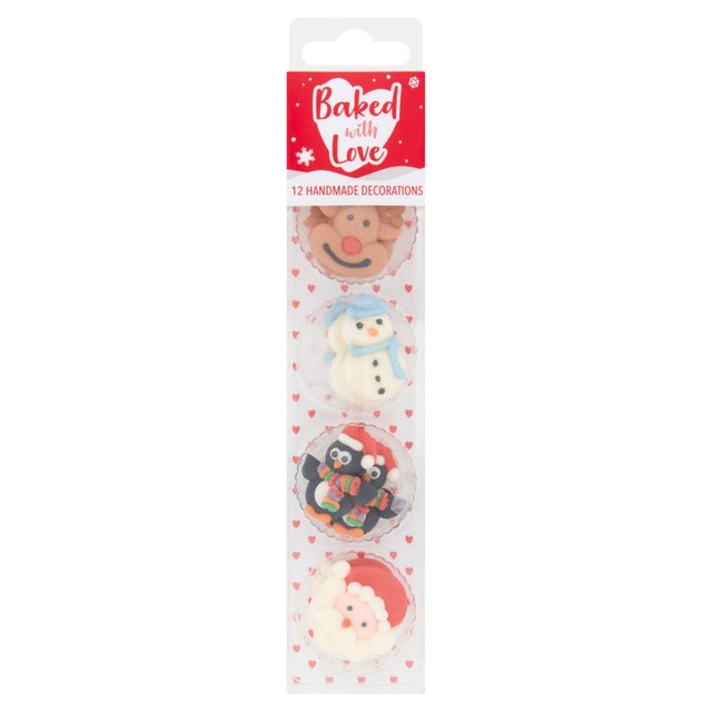 Baked With Love Christmas Friends Decorations   12 per pack GOODS M&S   