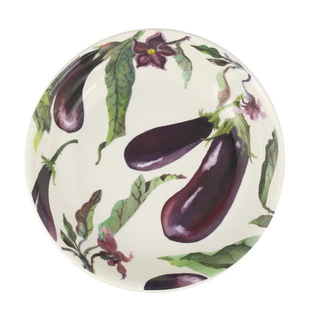 Emma Bridgewater Vegetable Garden Aubergine & Flowers Medium Pasta Bowl GOODS M&S   